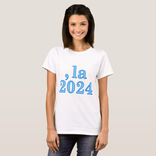 Funny Kamala Harris Comma La 2024 T_Shirt