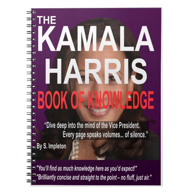 Funny Kamala Harris Political Humor, Gag Gifts Notebook (Front)