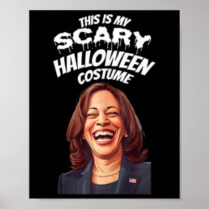 Funny Kamala Harris Scary Halloween Gag President Poster