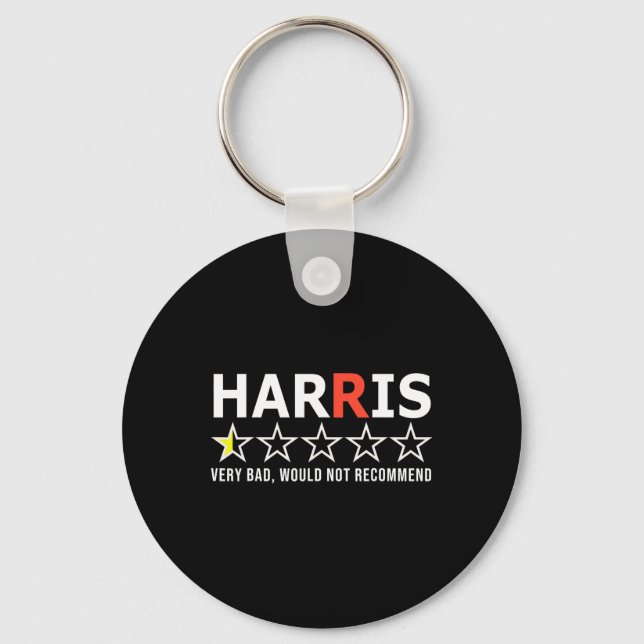Funny Kamala Harris Very Bad Would Not Recommend V Keychain (Front)