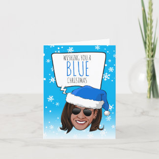 Funny Kamala: Wishing You a Blue Christmas Card