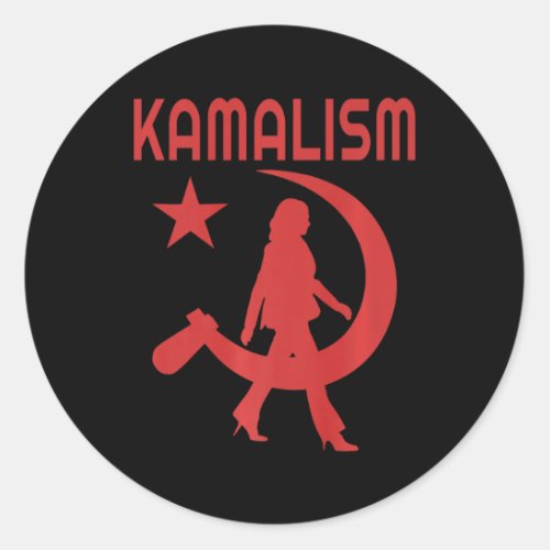 Funny Kamalism Pun  Classic Round Sticker