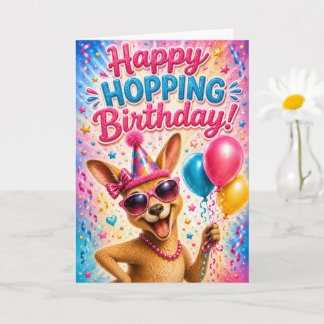 Funny Kangaroo Birthday card for all