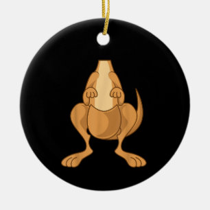 Funny Kangaroo Costume Funny Halloween Easy DIY Ceramic Ornament