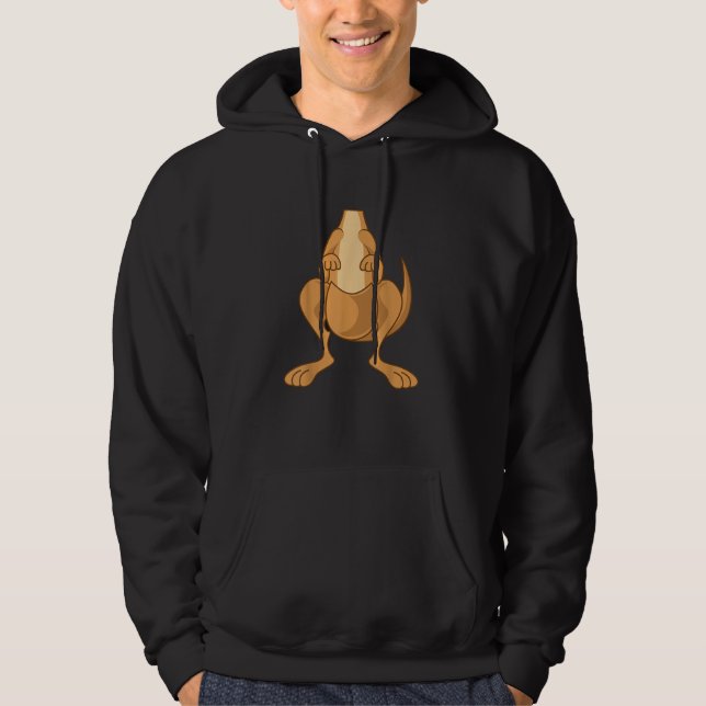 Funny Kangaroo Costume Funny Halloween Easy DIY Hoodie (Front)