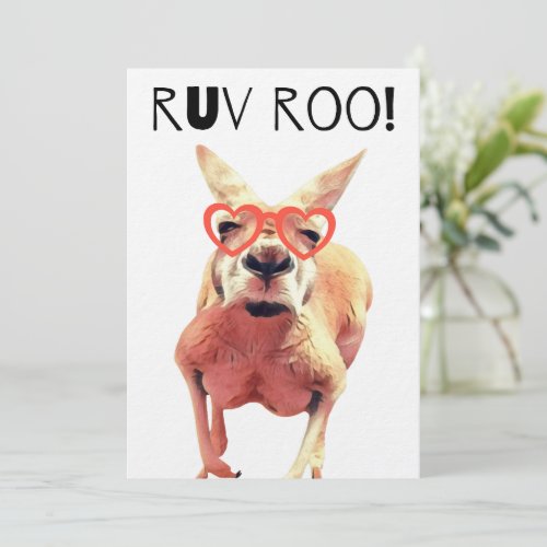 Funny Kangaroo Valentines Day Card