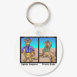 Funny Kangaroos & Koala Funny Cartoon Gifts Tees Keychain