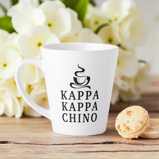 Funny Kappa Kappa Chino Campus Lifestyle Latte Mug (Creator Uploaded)