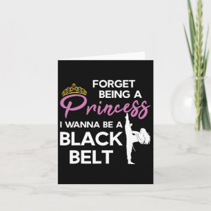 Funny Karate Black Belt Saying For Taekwondo Girl Card