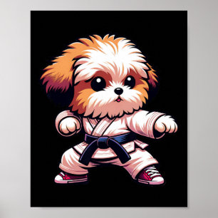 Funny Karate Bolonka Dog Humor Martial Arts Fun Fo Poster