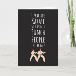 Funny Karate Cards Joke Humor Martial Arts Sarcasm