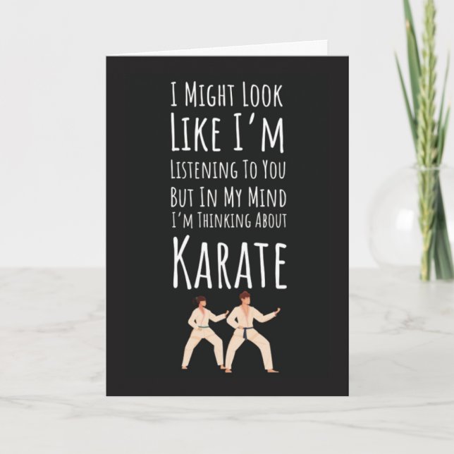 Funny Karate Cards Sports Fighting Self Defense (Front)