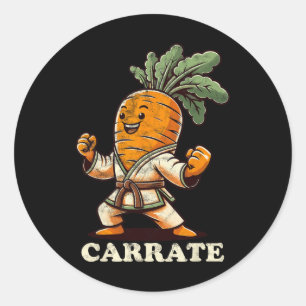 Funny Karate Carrot Carrate Karate Trainer Karate Classic Round Sticker