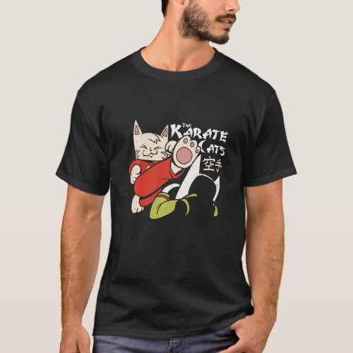 Funny Karate Cat Fighting Kitten Kitty Fighter Com T_Shirt