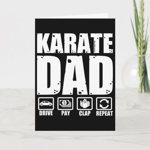 Funny Karate Dad Martial Arts Father Humor Fathers Card