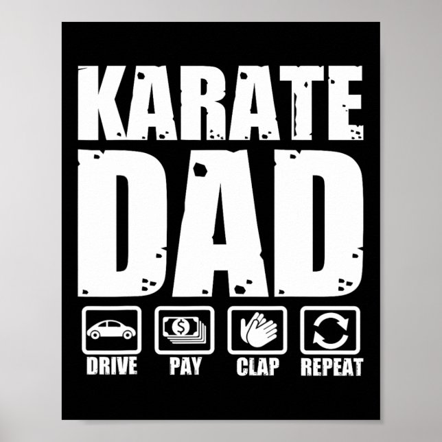 Funny Karate Dad Martial Arts Father Humor Fathers Poster (Front)