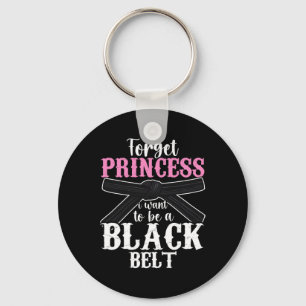 Funny Karate Design For Women Girls Black Belt Mar Keychain