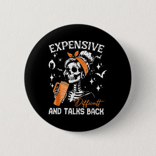 Funny Karate Design For Women Girls Karate Martial Button