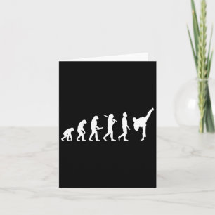 Funny Karate Evolution Gift For Martial Artists Card