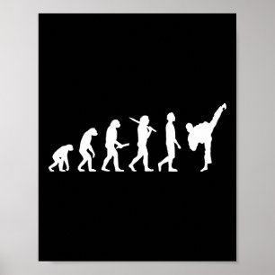 Funny Karate Evolution Gift For Martial Artists Poster