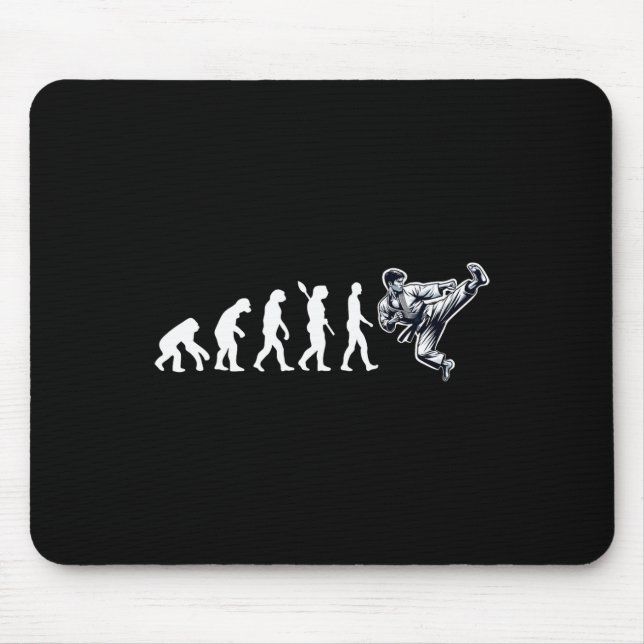 Funny Karate Evolution Martial Arts Lover Karate B Mouse Pad (Front)
