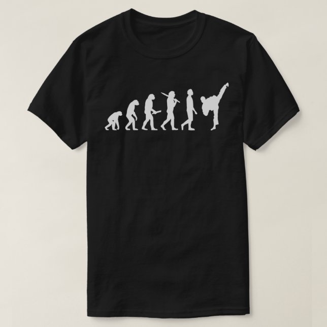 Funny karate evolution t gift for martial artists  T-Shirt (Design Front)