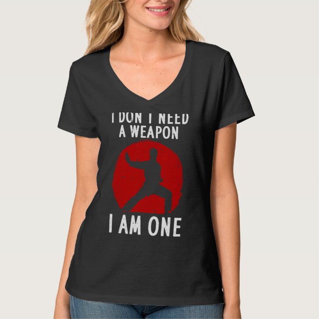 Funny Karate For Men Women Karate Black Belt Marti T-Shirt (Front)