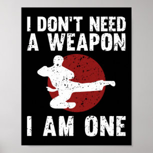 Funny Karate For Men Women Taekwondo Martial Arts  Poster