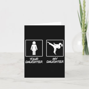 Funny Karate Mom Martial Arts Daughter Black Belt Card