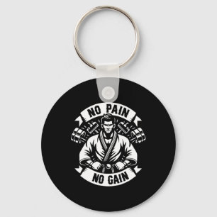 Funny Karate Quotes No Pain No Gain Funny Karate M Keychain
