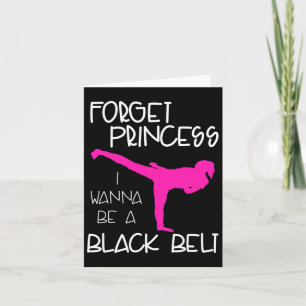 Funny Karate Shirt Girl Black Belt Martial Arts Gi Card