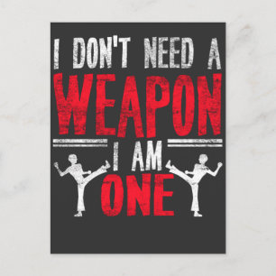 Funny Karate Taekwondo Joke Martial Arts Humor Postcard