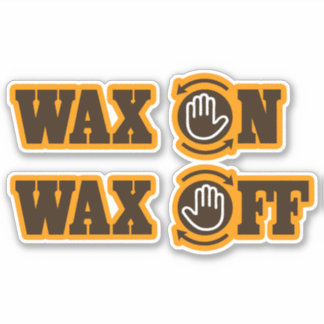Funny Karate Wax On - Wax Off Sticker