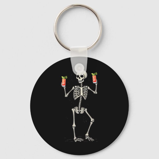 Funny Karatesaurus Dinosaur T Rex In Karate Gi Bla Keychain (Front)