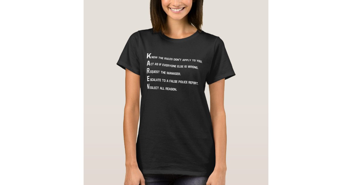 Funny Karen Acronym T-Shirt | Zazzle