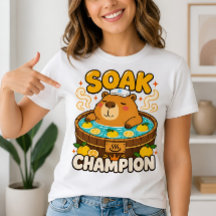 Funny Kawaii Capybara Soak Champion Onsen T-Shirt