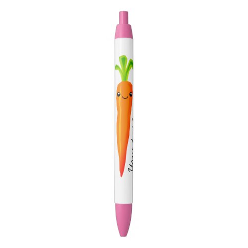 Funny kawaii carrot drawing personalized black ink pen