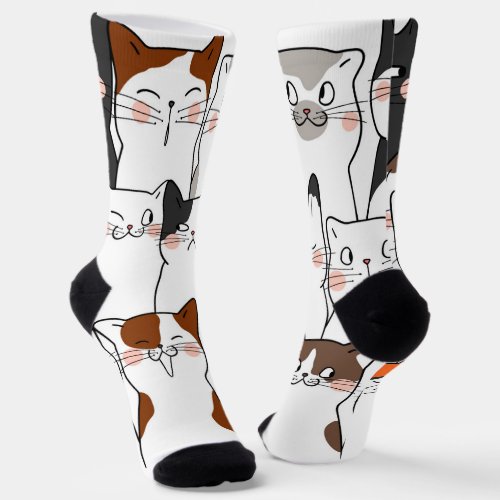 Funny Kawaii Cats Socks