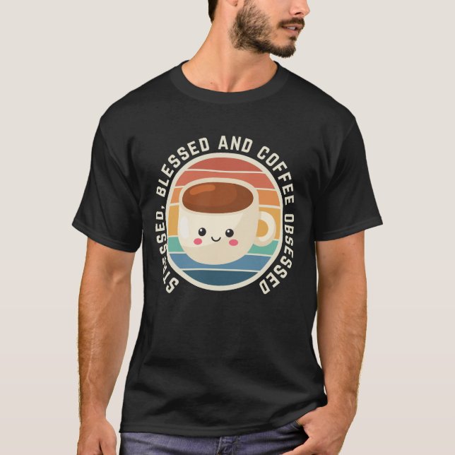 Funny Kawaii Coffee Quote T-Shirt (Front)