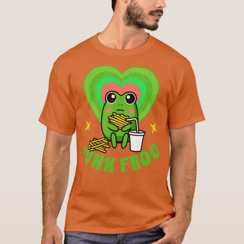 Funny Kawaii Frog Junk Food T_Shirt