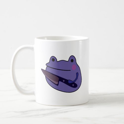 Funny Kawaii Frog With Knife Frog Lovers Gift  Coffee Mug