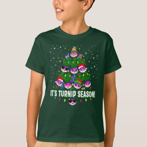 Funny Kawaii Its Turnip Season Christmas Xmas Tree T_Shirt
