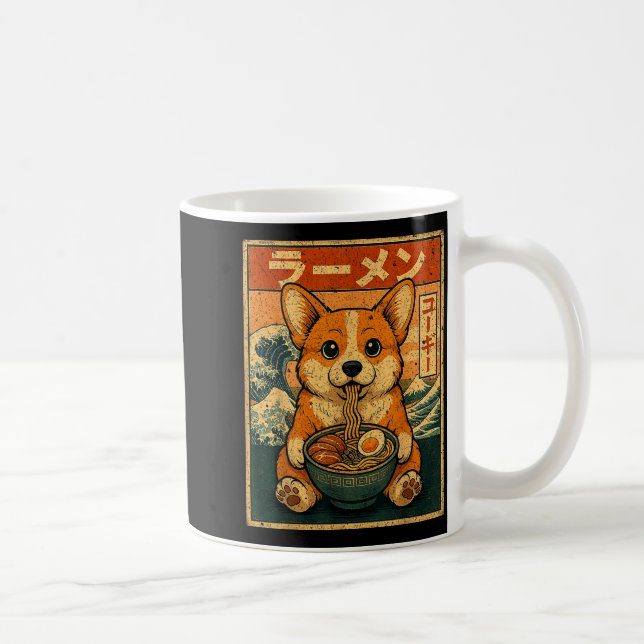 Funny Kawaii Ramen Corgi Japanese Noodles Corgi Ea Coffee Mug (Right)
