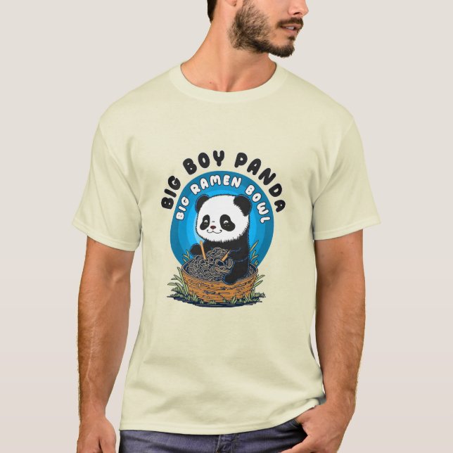 Funny Kawaii Ramen Panda  T-Shirt (Front)
