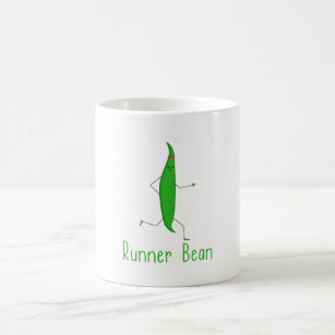 Funny Kawaii Runner Bean Graphic Running Gift Coffee Mug
