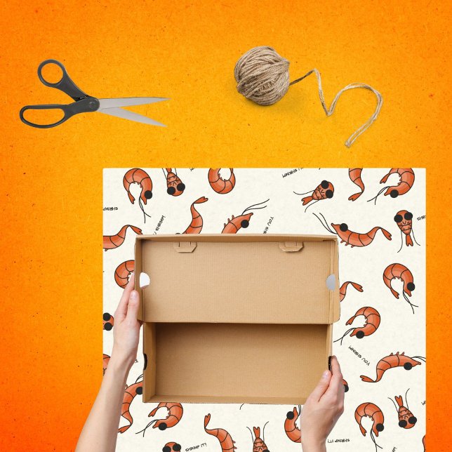 Funny kawaii shrimp tissue paper (make your gift stand out with custom shrimp tissue paper)