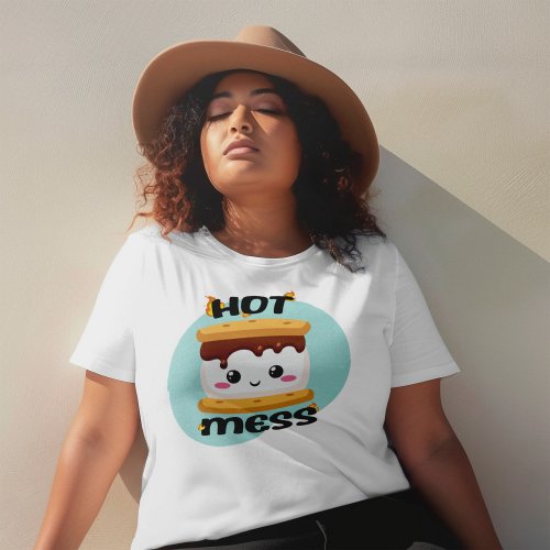 Funny Kawaii Smores Hot Mess  T_Shirt