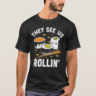 Funny Kawaii Sushi Roll Food Lover Humor for Sushi T-Shirt