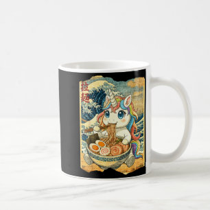 Funny Kawaii Unicorn Ramen Noodle Bowl Japanese Wa Coffee Mug