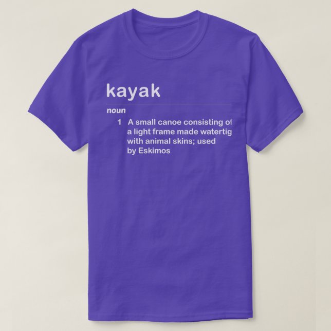 Funny Kayak Definition 2 T-Shirt (Design Front)